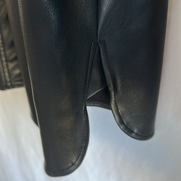 Marc New York black vegan leather super soft shirt jacket, size M - Picture 6 of 10